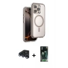 MARSİLYAN™- iPhone 15 Pro Max Kılıf Zirve Klasik Prime - Siyah 360 Mat Full Body Arka Koruyucu + Raze Metal Kamera Lens - LT