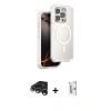 MARSİLYAN™- iPhone 15 Pro Max Kılıf Zirve Klasik Prime - Siyah Bilvis 0.18mm Plus Cam Ekran Koruyucu + Raze Metal Kamera Lens - GS