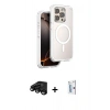 MARSİLYAN™- iPhone 15 Pro Max Kılıf Zirve Klasik Prime - Siyah Bilvis 0.18mm Plus Cam Ekran Koruyucu + Raze Metal Kamera Lens - SH