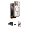 MARSİLYAN™- iPhone 15 Pro Max Kılıf Zirve Klasik Prime - Siyah Bilvis 3D Mat Cam Ekran Koruyucu + Raze Metal Kamera Lens - GS