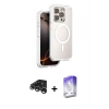 MARSİLYAN™- iPhone 15 Pro Max Kılıf Zirve Klasik Prime - Siyah Bilvis 5in1 3D Magic Cam Ekran Koruyucu + Raze Metal Kamera Lens - GS