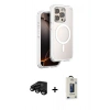 MARSİLYAN™- iPhone 15 Pro Max Kılıf Zirve Klasik Prime - Siyah Bilvis Hayalet Cam Ekran Koruyucu + Raze Metal Kamera Lens - SH