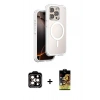 MARSİLYAN™- iPhone 15 Pro Max Kılıf Zirve Klasik Prime - Siyah Buffer Cam Ekran Koruyucu + PVD Metal Kamera Lens - TU