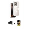 MARSİLYAN™- iPhone 15 Pro Max Kılıf Zirve Klasik Prime - Siyah Buffer Cam Ekran Koruyucu + Raze Metal Kamera Lens - GS