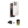 MARSİLYAN™- iPhone 15 Pro Max Kılıf Zirve Klasik Prime - Siyah Buffer Cam Ekran Koruyucu + Raze Metal Kamera Lens - SH