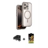 MARSİLYAN™- iPhone 15 Pro Max Kılıf Zirve Klasik Prime - Siyah Buffer Cam Ekran Koruyucu + Raze Metal Kamera Lens - GS