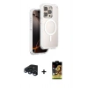 MARSİLYAN™- iPhone 15 Pro Max Kılıf Zirve Klasik Prime - Siyah Buffer Cam Ekran Koruyucu + Raze Metal Kamera Lens - LT