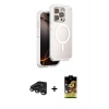 MARSİLYAN™- iPhone 15 Pro Max Kılıf Zirve Klasik Prime - Siyah Buffer Cam Ekran Koruyucu + Raze Metal Kamera Lens - TMGI