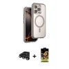 MARSİLYAN™- iPhone 15 Pro Max Kılıf Zirve Klasik Prime - Siyah Buffer Cam Ekran Koruyucu + Raze Metal Kamera Lens - TMGI