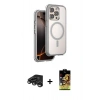 MARSİLYAN™- iPhone 15 Pro Max Kılıf Zirve Klasik Prime - Siyah Buffer Cam Ekran Koruyucu + Raze Metal Kamera Lens - TMGI
