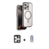 MARSİLYAN™- iPhone 15 Pro Max Kılıf Zirve Klasik Prime - Siyah Joko Magic 5D Cam + PVD Metal Kamera Lens - GS