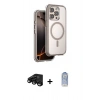 MARSİLYAN™- iPhone 15 Pro Max Kılıf Zirve Klasik Prime - Siyah Joko Magic 5D Cam + Raze Metal Kamera Lens - SH