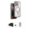 MARSİLYAN™- iPhone 15 Pro Max Kılıf Zirve Klasik Prime - Siyah Joko Magic 5D Cam + Raze Metal Kamera Lens - SH