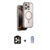 MARSİLYAN™- iPhone 15 Pro Max Kılıf Zirve Klasik Prime - Siyah Joko Magic 5D Cam + PVD Metal Kamera Lens - TU