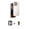 MARSİLYAN™- iPhone 15 Pro Max Kılıf Zirve Klasik Prime - Siyah Joko Magic 5D Hayalet Cam + PVD Metal Kamera Lens - GS