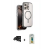 MARSİLYAN™- iPhone 15 Pro Max Kılıf Zirve Klasik Prime - Siyah Polymer Nano Ekran Koruyucu + Raze Metal Kamera Lens - GS