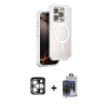 MARSİLYAN™- iPhone 15 Pro Max Kılıf Zirve Klasik Prime - Siyah Vanessa Magic Cam + Gümüş PVD Metal Kamera Lens