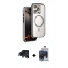 MARSİLYAN™- iPhone 15 Pro Max Kılıf Zirve Klasik Prime - Siyah Vanessa Magic Cam + Raze Metal Kamera Lens - LT