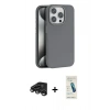 MARSİLYAN™- iPhone 15 Pro Max Kılıf Zirve Modern Prime - Şeffaf Pasifik Cam Ekran Koruyucu + Raze Metal Kamera Lens - TMGI