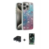 MARSİLYAN™- iPhone 15 Pro Max Kılıf Zirve Modern Prime - Siyah 360 Mat Full Body Arka Koruyucu + Raze Metal Kamera Lens - LT