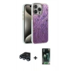 MARSİLYAN™- iPhone 15 Pro Max Kılıf Zirve Modern Prime - Siyah 360 Mat Full Body Arka Koruyucu + Raze Metal Kamera Lens - LT