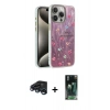 MARSİLYAN™- iPhone 15 Pro Max Kılıf Zirve Modern Prime - Siyah 360 Mat Full Body Arka Koruyucu + Raze Metal Kamera Lens - LT