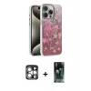 MARSİLYAN™- iPhone 15 Pro Max Kılıf Zirve Modern Prime - Siyah 360 Mat Full Body Arka Koruyucu + PVD Metal Kamera Lens - GS