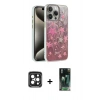 MARSİLYAN™- iPhone 15 Pro Max Kılıf Zirve Modern Prime - Siyah 360 Mat Full Body Arka Koruyucu + PVD Metal Kamera Lens - SH