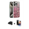 MARSİLYAN™- iPhone 15 Pro Max Kılıf Zirve Modern Prime - Siyah 3D Antistatik Mat Seramik Nano Ekran Koruyucu + Raze Metal Kamera Lens - SH