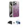 MARSİLYAN™- iPhone 15 Pro Max Kılıf Zirve Modern Prime - Siyah 3D Antistatik Seramik Nano Ekran Koruyucu + Raze Metal Kamera Lens - TMGI