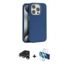 MARSİLYAN™- iPhone 15 Pro Max Kılıf Zirve Modern Prime - Siyah 3D Antistatik Seramik Nano Ekran Koruyucu + Raze Metal Kamera Lens - GS
