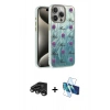 MARSİLYAN™- iPhone 15 Pro Max Kılıf Zirve Modern Prime - Siyah 3D Antistatik Seramik Nano Ekran Koruyucu + Raze Metal Kamera Lens - TMGI