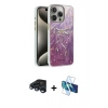 MARSİLYAN™- iPhone 15 Pro Max Kılıf Zirve Modern Prime - Siyah 3D Antistatik Seramik Nano Ekran Koruyucu + Raze Metal Kamera Lens - LT