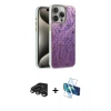 MARSİLYAN™- iPhone 15 Pro Max Kılıf Zirve Modern Prime - Siyah 3D Antistatik Seramik Nano Ekran Koruyucu + Raze Metal Kamera Lens - TMGI