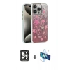 MARSİLYAN™- iPhone 15 Pro Max Kılıf Zirve Modern Prime - Siyah 3D Antistatik Seramik Nano Ekran Koruyucu + PVD Metal Kamera Lens - GI