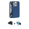 MARSİLYAN™- iPhone 15 Pro Max Kılıf Zirve Modern Prime - Siyah 3D Antistatik Seramik Nano Ekran Koruyucu + Raze Metal Kamera Lens - LT