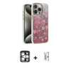 MARSİLYAN™- iPhone 15 Pro Max Kılıf Zirve Modern Prime - Siyah Bilvis 0.18mm Plus Cam Ekran Koruyucu + PVD Metal Kamera Lens - GS