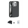MARSİLYAN™- iPhone 15 Pro Max Kılıf Zirve Modern Prime - Siyah Bilvis 0.18mm Plus Cam Ekran Koruyucu + Raze Metal Kamera Lens - LT