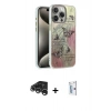 MARSİLYAN™- iPhone 15 Pro Max Kılıf Zirve Modern Prime - Siyah Bilvis 0.18mm Plus Cam Ekran Koruyucu + Raze Metal Kamera Lens - GS