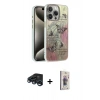 MARSİLYAN™- iPhone 15 Pro Max Kılıf Zirve Modern Prime - Siyah Bilvis 3D Cam Ekran Koruyucu + Raze Metal Kamera Lens - LT