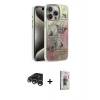 MARSİLYAN™- iPhone 15 Pro Max Kılıf Zirve Modern Prime - Siyah Bilvis 3D Cam Ekran Koruyucu + Raze Metal Kamera Lens - GS