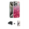 MARSİLYAN™- iPhone 15 Pro Max Kılıf Zirve Modern Prime - Siyah Bilvis 3D Mat Cam Ekran Koruyucu + Raze Metal Kamera Lens - LT