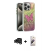 MARSİLYAN™- iPhone 15 Pro Max Kılıf Zirve Modern Prime - Siyah Bilvis 3D Mat Cam Ekran Koruyucu + Raze Metal Kamera Lens - TMGI