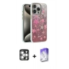 MARSİLYAN™- iPhone 15 Pro Max Kılıf Zirve Modern Prime - Siyah Bilvis 5in1 3D Magic Cam Ekran Koruyucu + PVD Metal Kamera Lens - GS