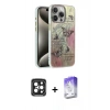 MARSİLYAN™- iPhone 15 Pro Max Kılıf Zirve Modern Prime - Siyah Bilvis 5in1 3D Magic Cam Ekran Koruyucu + PVD Metal Kamera Lens - SH