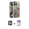 MARSİLYAN™- iPhone 15 Pro Max Kılıf Zirve Modern Prime - Siyah Bilvis 5in1 3D Magic Cam Ekran Koruyucu + PVD Metal Kamera Lens - GI