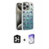 MARSİLYAN™- iPhone 15 Pro Max Kılıf Zirve Modern Prime - Siyah Bilvis 5in1 3D Magic Cam Ekran Koruyucu + PVD Metal Kamera Lens - TU