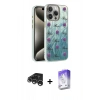 MARSİLYAN™- iPhone 15 Pro Max Kılıf Zirve Modern Prime - Siyah Bilvis 5in1 3D Magic Cam Ekran Koruyucu + Raze Metal Kamera Lens - GS