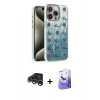 MARSİLYAN™- iPhone 15 Pro Max Kılıf Zirve Modern Prime - Siyah Bilvis 5in1 5D Magic Hayalet Cam Ekran Koruyucu + Raze Metal Kamera Lens - GS