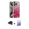 MARSİLYAN™- iPhone 15 Pro Max Kılıf Zirve Modern Prime - Siyah Bilvis 5in1 5D Magic Hayalet Cam Ekran Koruyucu + Raze Metal Kamera Lens - GS
